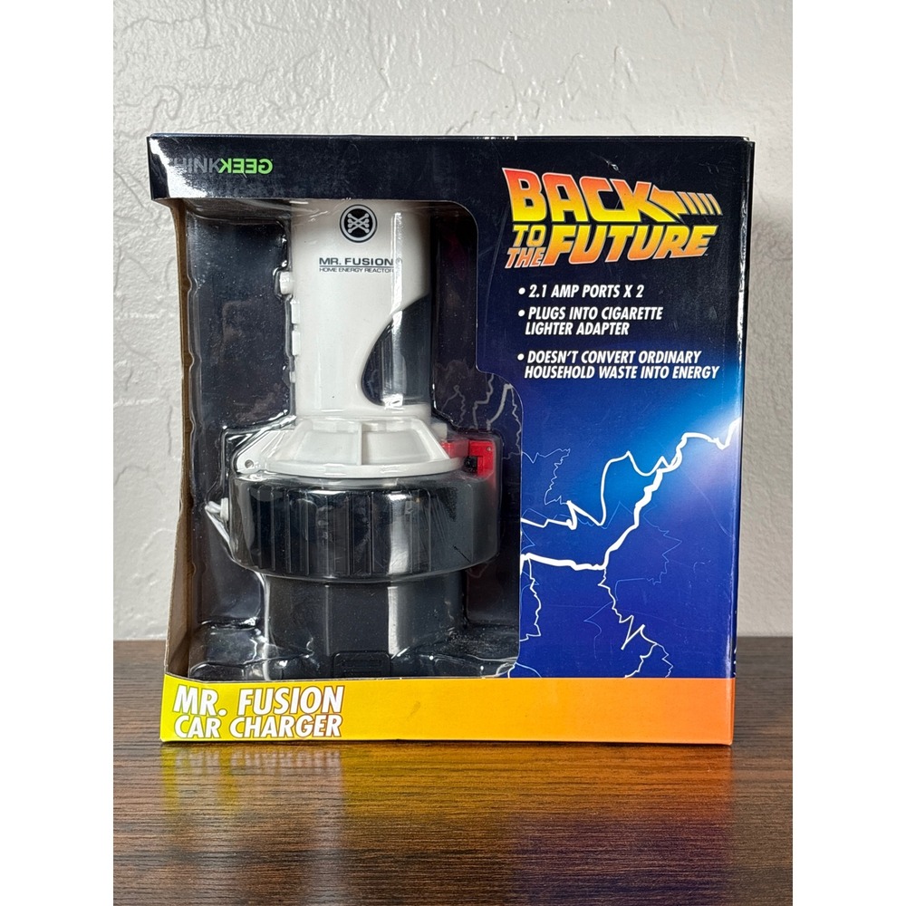 ThinkGeek Back to the Future Mr. Fusion Car Charger Dual USB Port Replica NEW